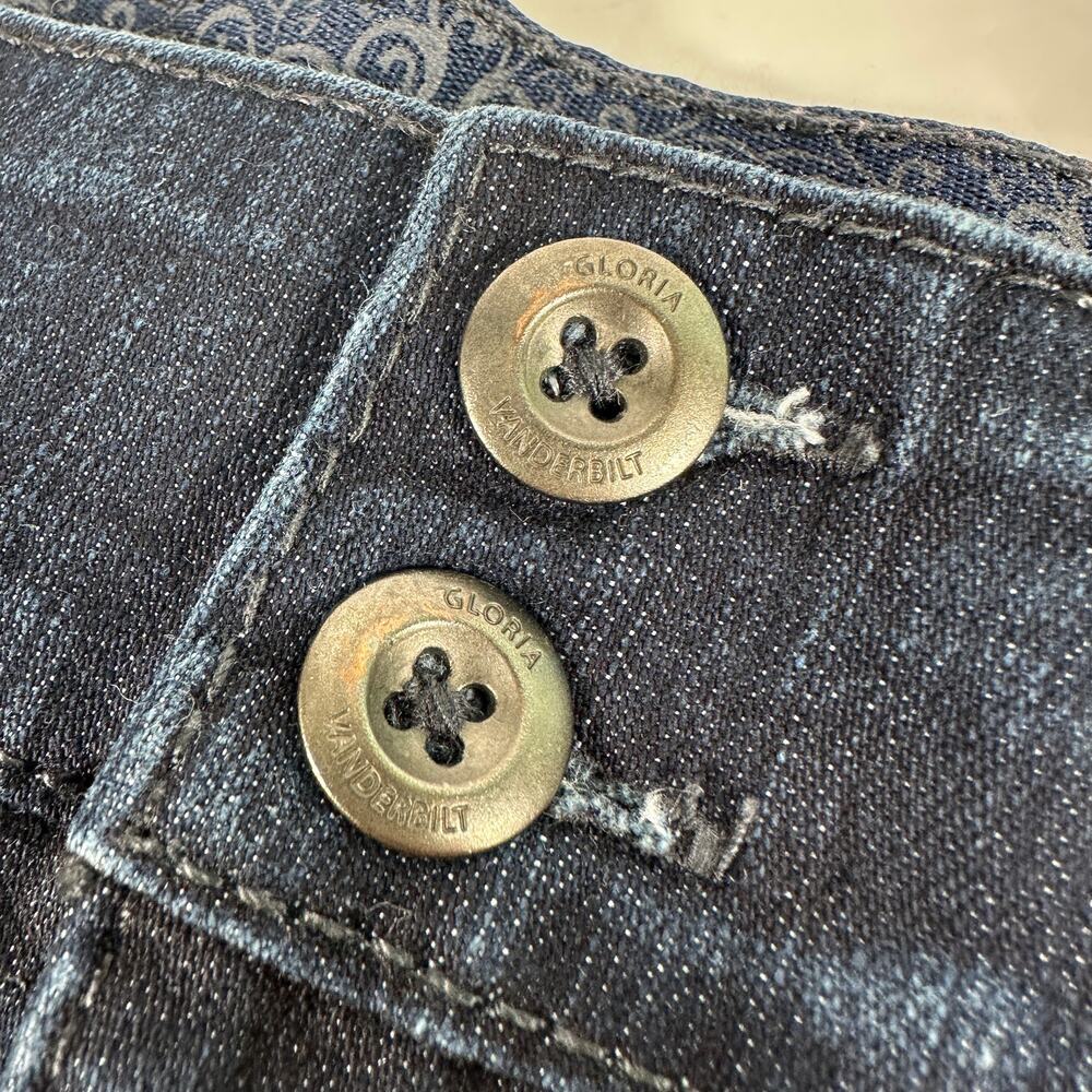 Gloria Vanderbilt Dark Denim Jean Shorts Missy Size 16‎ Dark High Rise Plus - Picture 14 of 16